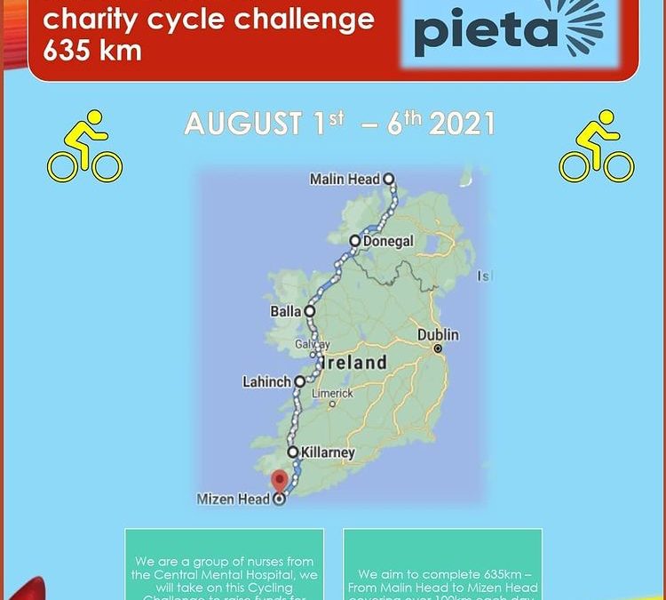 MALIN2MIZEN635 Charity Cycle Challenge in aid of Pieta House